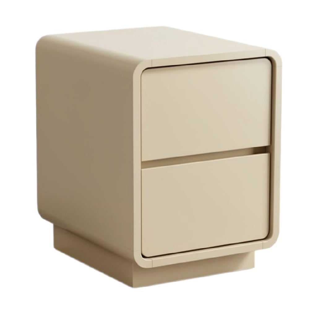 Moderne beige nachttafel met twee lades