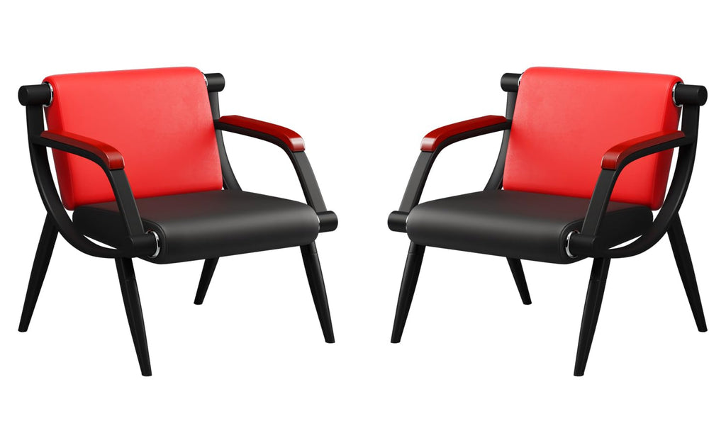 wonline Waiting Room Chairs, Office Furniture Reception Chairs with Arms, Leather Chairs is Suitable for Clinic,Airport,Hospital,Barber,Salon,Bank-Black