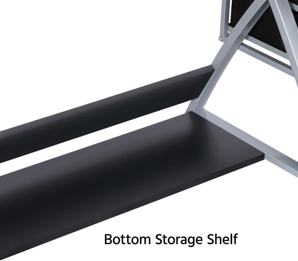 Yaheetech Drafting Table with Storage & Stool, Adjustable Art Drawing Desk