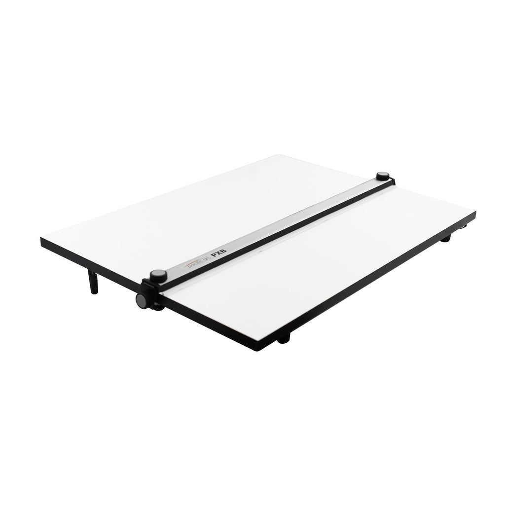 Pacific Arc Table Top Drawing Board with Parallel Bar, White, 24 inches by 36 inches