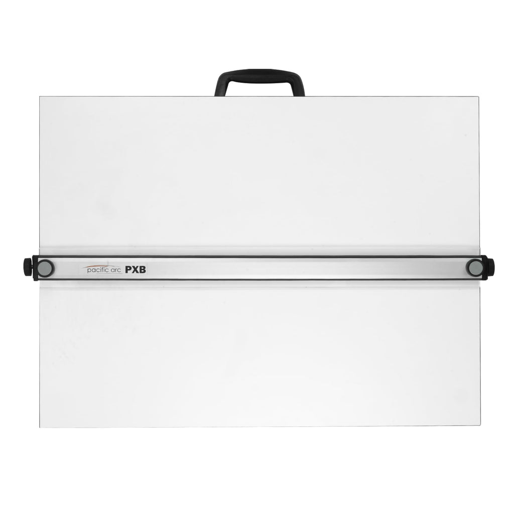 Pacific Arc Table Top Drawing Board with Parallel Bar, White, 24 inches by 36 inches