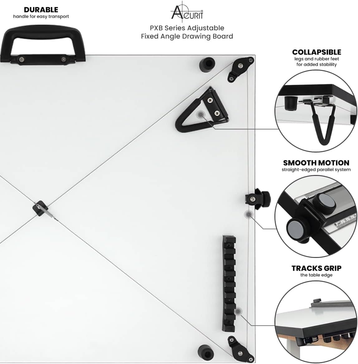 Acurit PXB 16â x 21â Portable Drawing Board & Travel Bag for Drafting