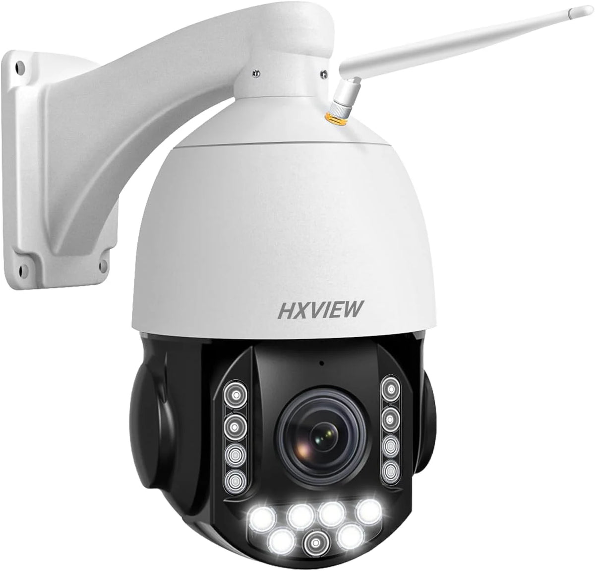 PTZ 4K Outdoor-beveiligingscamera met 30x optische zoom, 30x nachtzicht, 300 voet nachtzicht, RTSP WiFi Wireless IP-camera, 8 MP, 360° automatische tracking, detectie