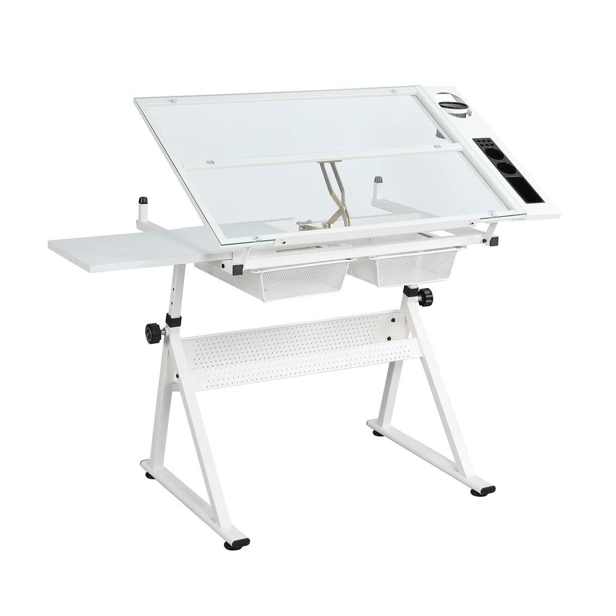 Drafting Table w/Stool, Height Adjustable Multifunctional Drawing Table