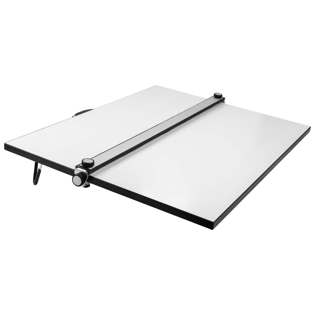 Pacific Arc Table Top Drawing Board with Parallel Bar, White, 24 inches by 36 inches