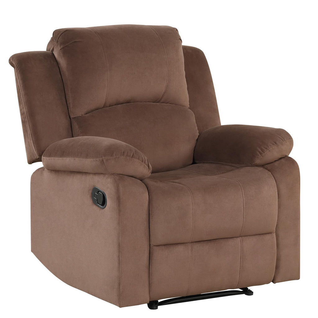 EBELLO Manual Faux Leather Reclining Couch Set for Living Room, Include 1 Recliner Chair, 1 Loveseat Sofa, Recliner Sofa Furniture Set for Home and Office, Black