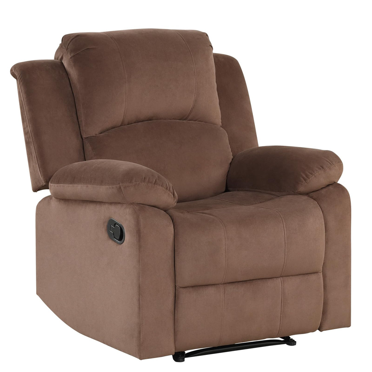 EBELLO Manual Faux Leather Reclining Couch Set for Living Room, Include 1 Recliner Chair, 1 Loveseat Sofa, Recliner Sofa Furniture Set for Home and Office, Black