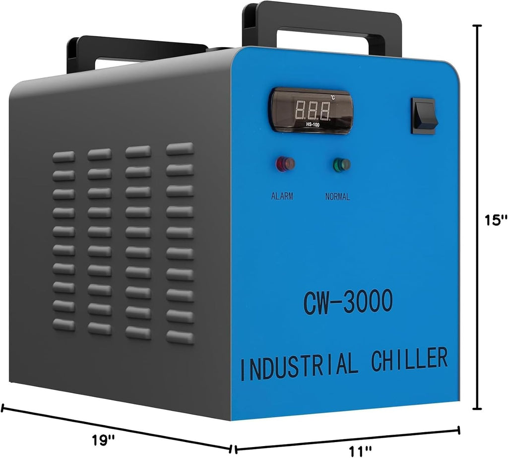OMTech CW-3000 9L Industrial Water Chiller for CO2 Lasers up to 50W
