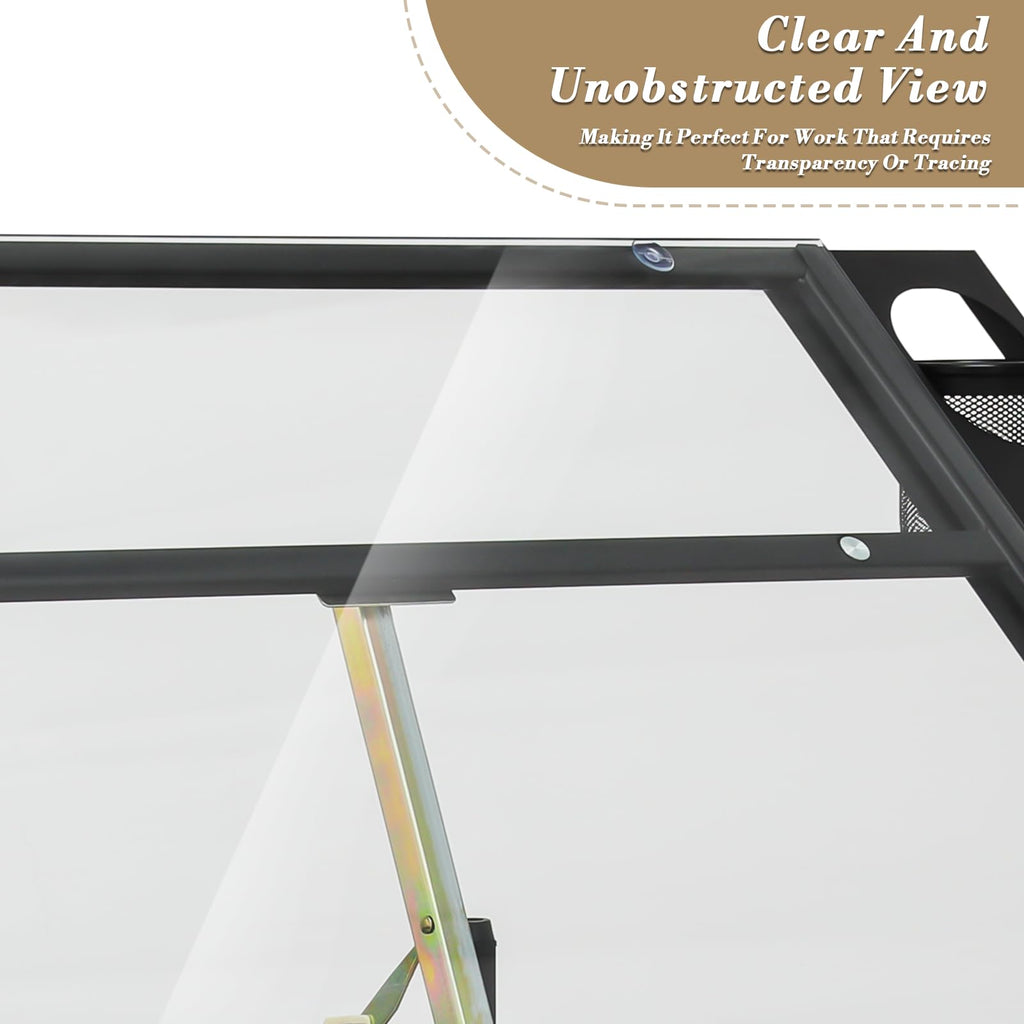 Athena Collection Professhional Drafting Table for Adults Teens, Light Grey