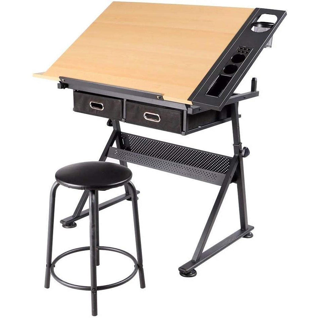 Topeakmart Drafting Table for Artists, Height Adjustable Drawing Draft Desk