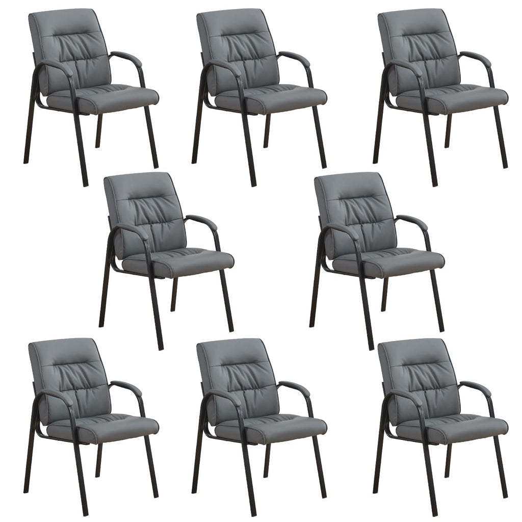 Office Guest Reception Chair Set of 2, Conference Room Chairs Waiting Room Chairs 2 Pack, Modern Leather Office Desk Chair No Wheels.