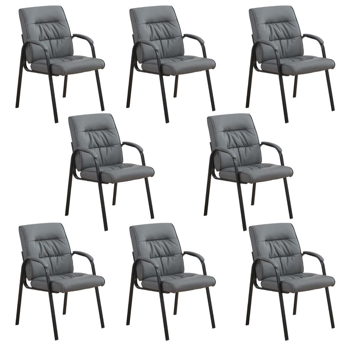 Office Guest Reception Chair Set of 2, Conference Room Chairs Waiting Room Chairs 2 Pack, Modern Leather Office Desk Chair No Wheels.