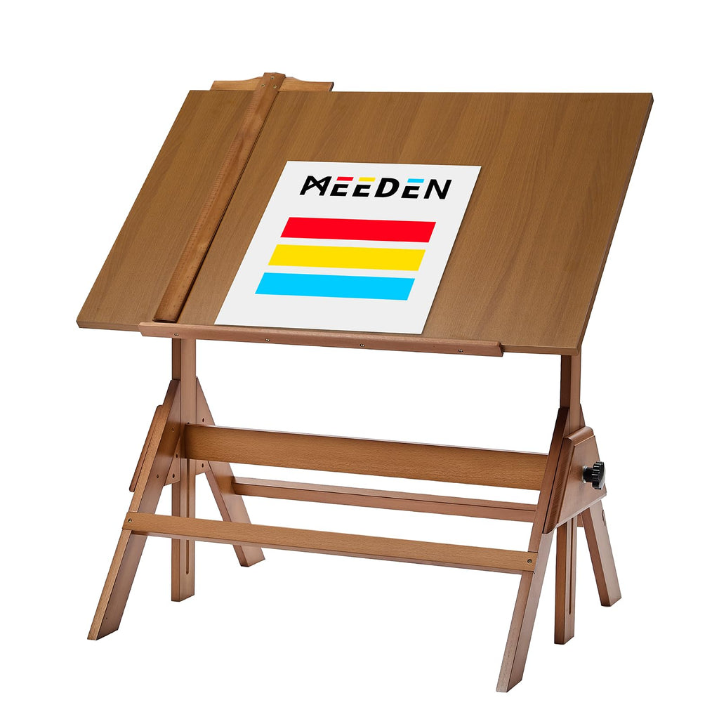 MEEDEN Wood Drafting Table & Stool: 35.5" x 23.5" Art Desk and Stool Set