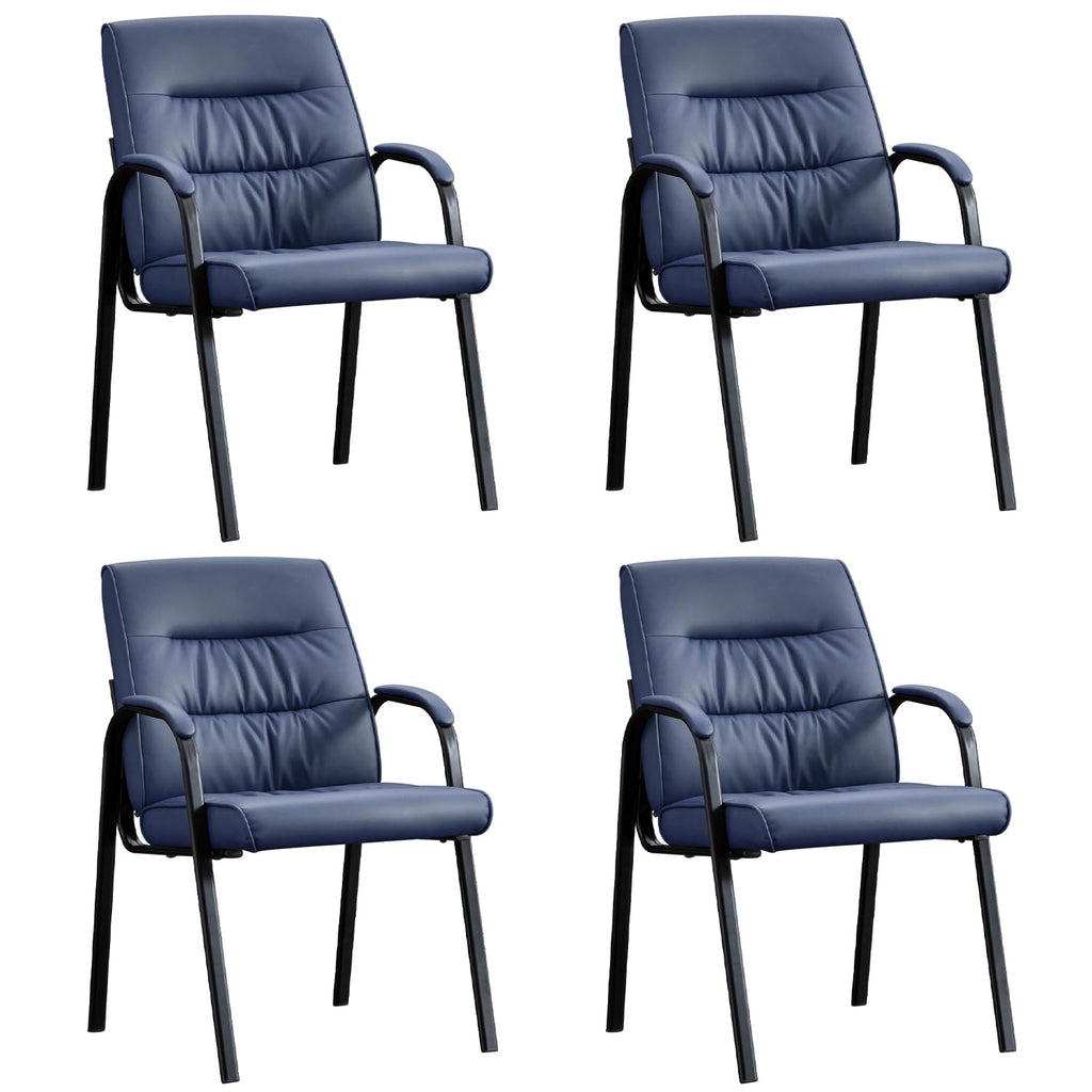 Office Guest Reception Chair Set of 2, Conference Room Chairs Waiting Room Chairs 2 Pack, Modern Leather Office Desk Chair No Wheels.