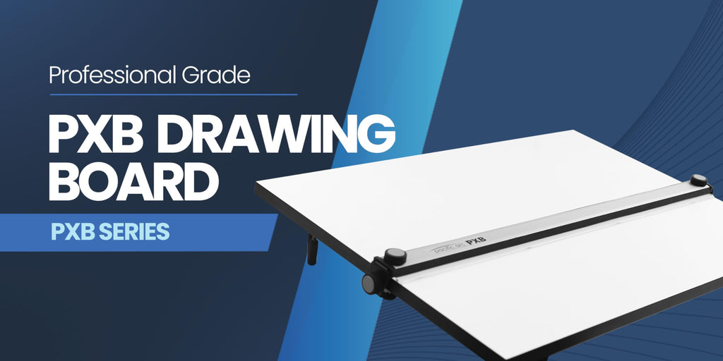 Pacific Arc Table Top Drawing Board with Parallel Bar, White, 24 inches by 36 inches