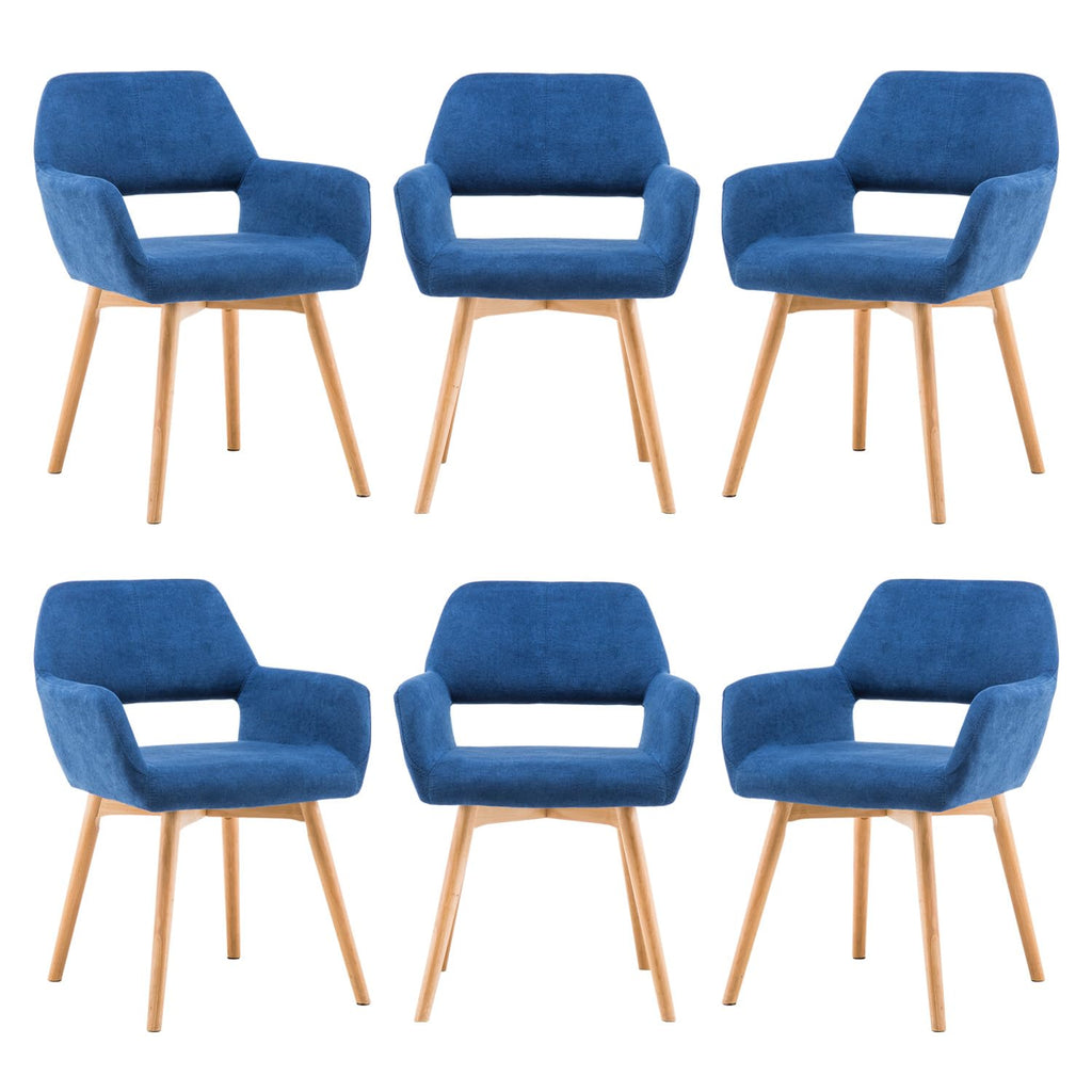 Mid Century Modern Dining Chairs Set of 2 & 4 & 6 Comfy Accent Chair Upholstered Kitchen Dining Living Room Chairs for Bedrooms Waiting Room Home Arm Desk Chair No Wheels (Beige, 2)
