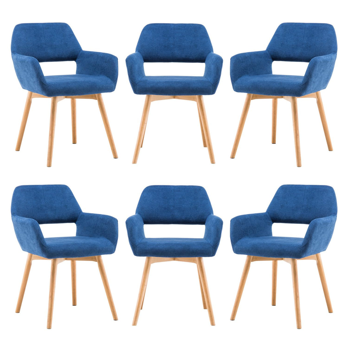 Mid Century Modern Dining Chairs Set of 2 & 4 & 6 Comfy Accent Chair Upholstered Kitchen Dining Living Room Chairs for Bedrooms Waiting Room Home Arm Desk Chair No Wheels (Beige, 2)