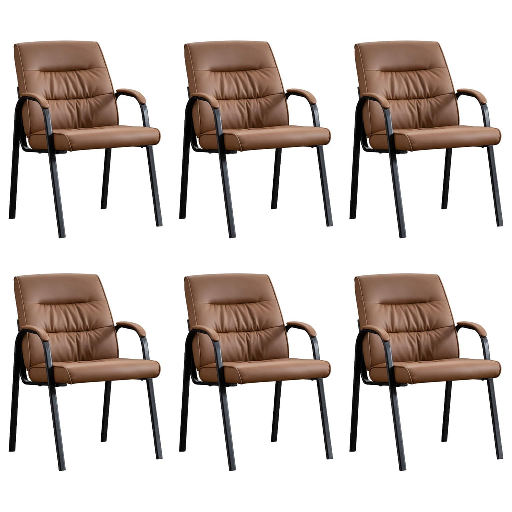 Office Guest Reception Chair Set of 2, Conference Room Chairs Waiting Room Chairs 2 Pack, Modern Leather Office Desk Chair No Wheels.