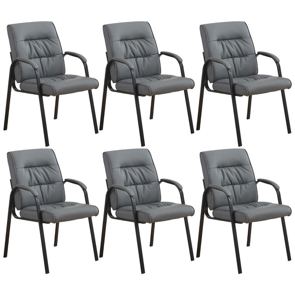 Office Guest Reception Chair Set of 2, Conference Room Chairs Waiting Room Chairs 2 Pack, Modern Leather Office Desk Chair No Wheels.