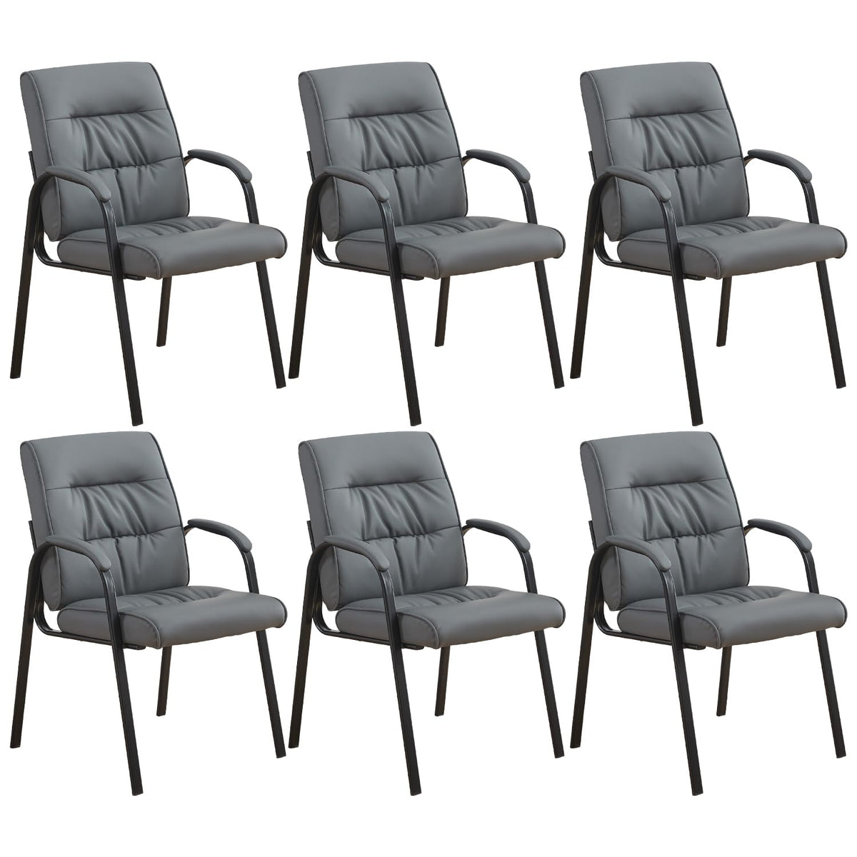 Office Guest Reception Chair Set of 2, Conference Room Chairs Waiting Room Chairs 2 Pack, Modern Leather Office Desk Chair No Wheels.
