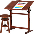 MEEDEN Vintage Drafting Table & Stool: 35.5" x 23.5" Art Desk and Stool Set