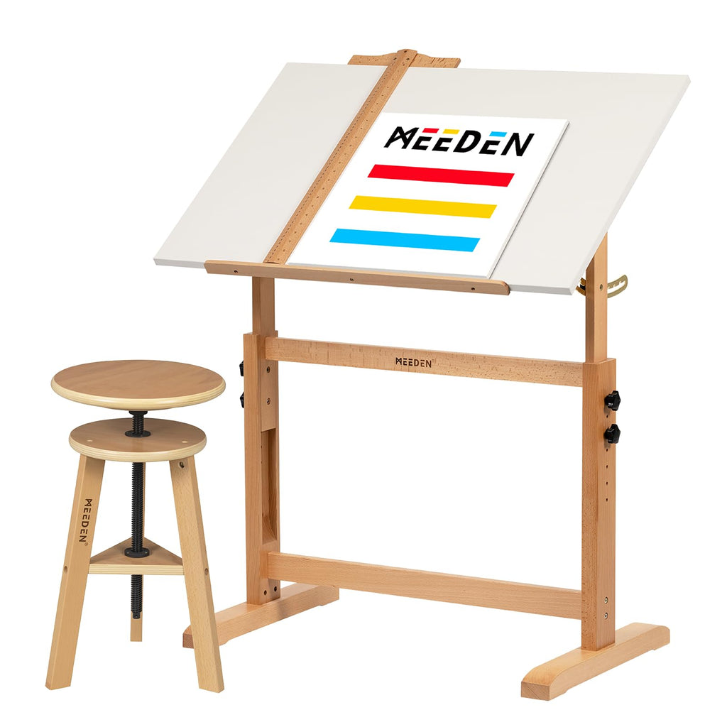 MEEDEN White Adjustable Drafting Table: 35.5" x 23.5" Art Drawing Desk