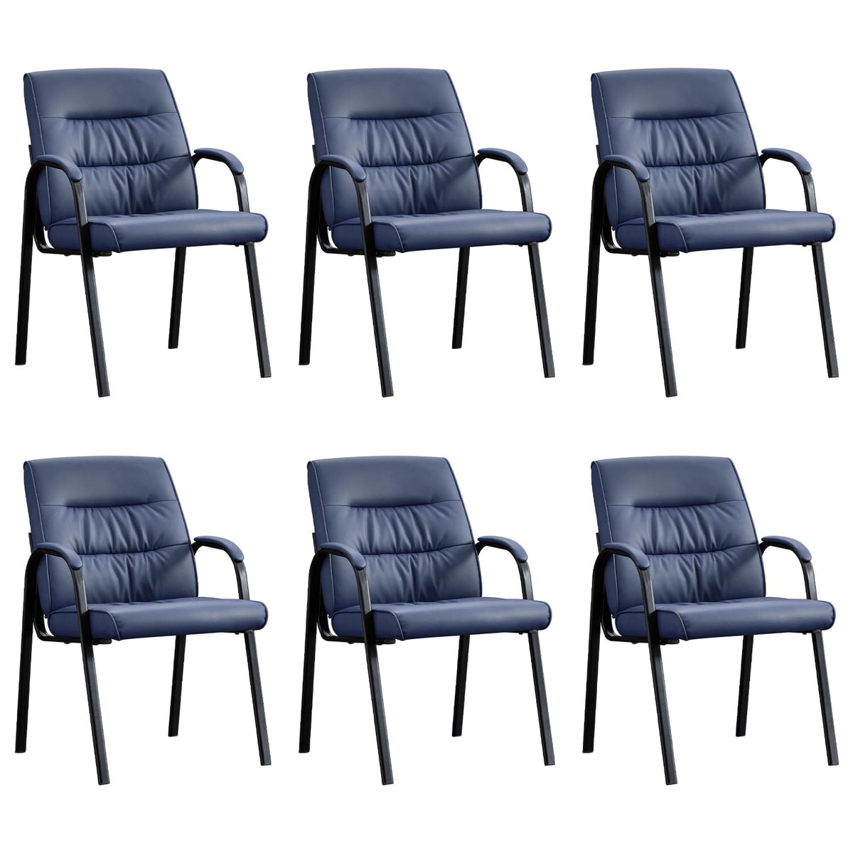 Office Guest Reception Chair Set of 2, Conference Room Chairs Waiting Room Chairs 2 Pack, Modern Leather Office Desk Chair No Wheels.