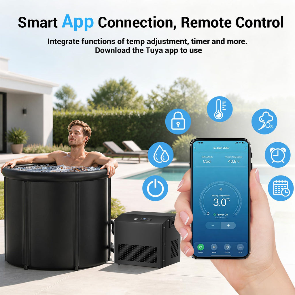 1HP Cold Plunge Chiller for Ice Bath Tub, Pool & Aquarium Heater, 10000 BTU