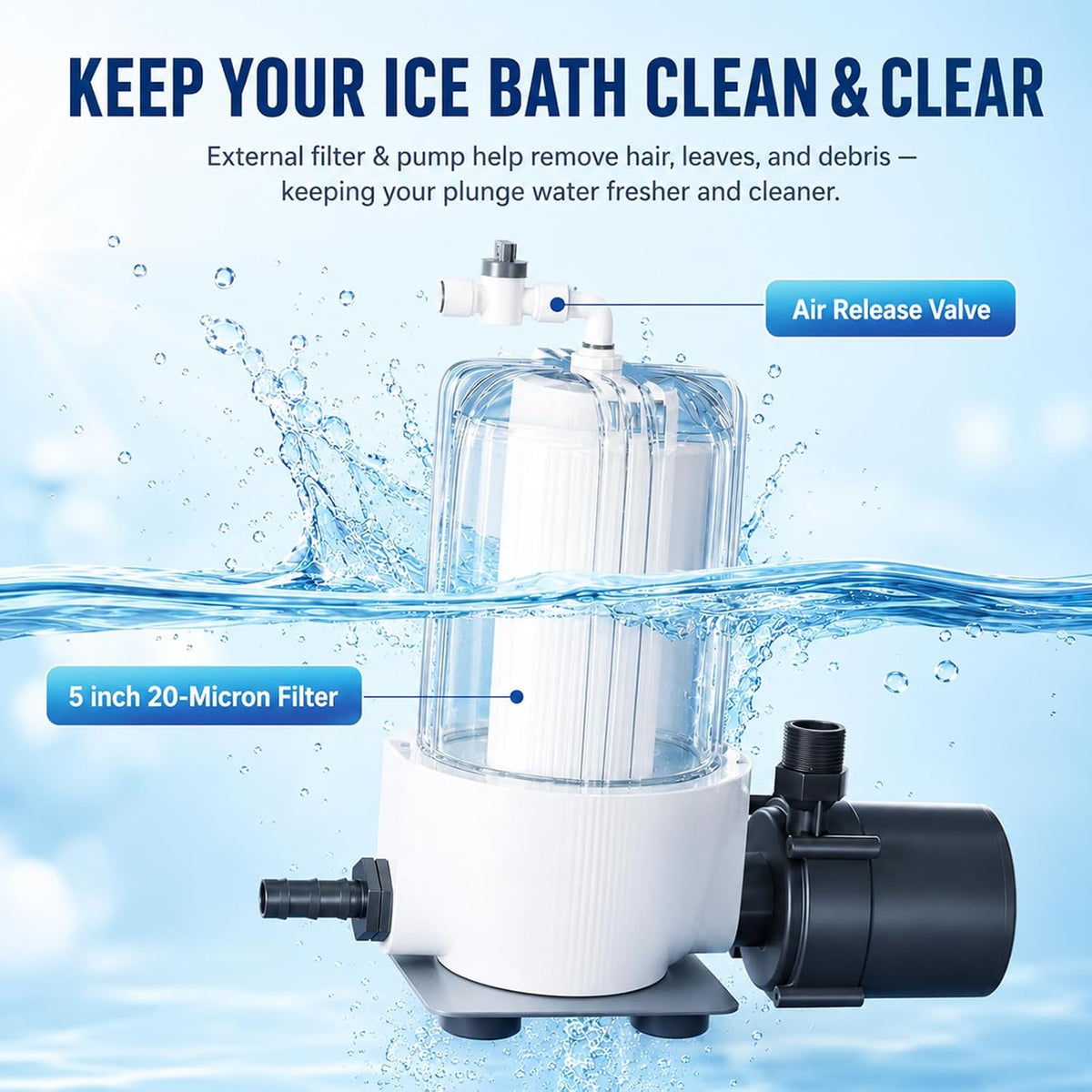 Cold Plunge Chiller, 1 HP Ice Bath Water Chiller for Cold Therapy Recovery