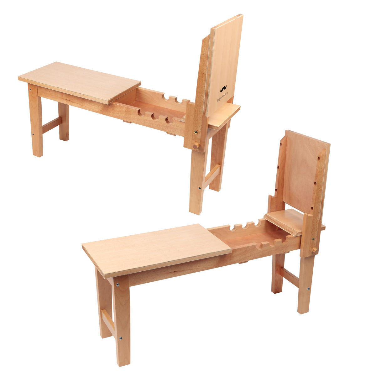 Creative Mark Belgian Art Horse - 40.25" x 11.38" x 17", Beechwood Drawing Bench and Easel with Sturdy Construction, Permanent Legs, 120/90-Degree Angles, Wooden Locking Pin, Built-in Storage