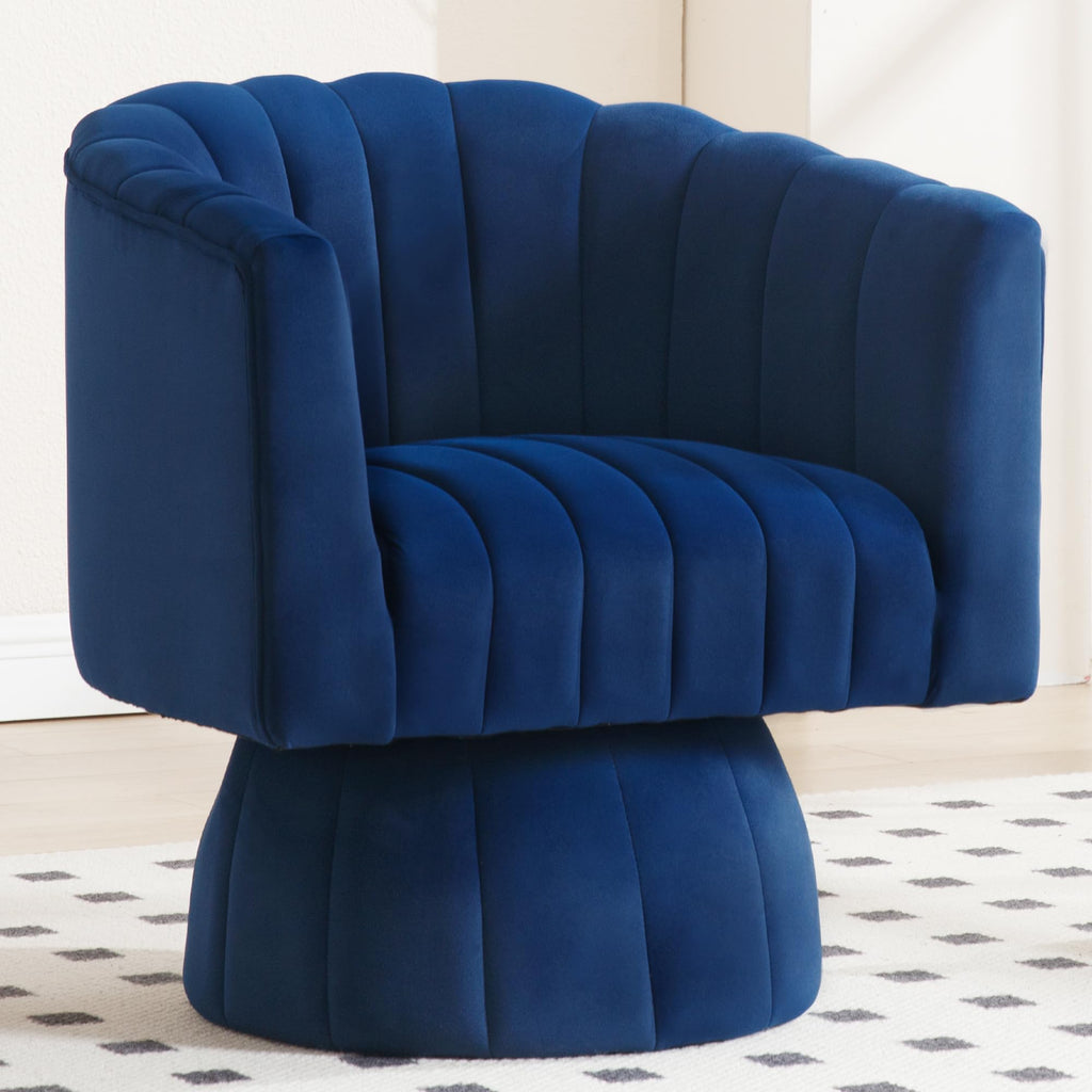 Swivel Accent Barrel Chair Set of 2, Cute Comfy Small Round 360Â° Arm Chair, Velvet Sofa Club Reading Chair for Living Room Bedroom Office Purple