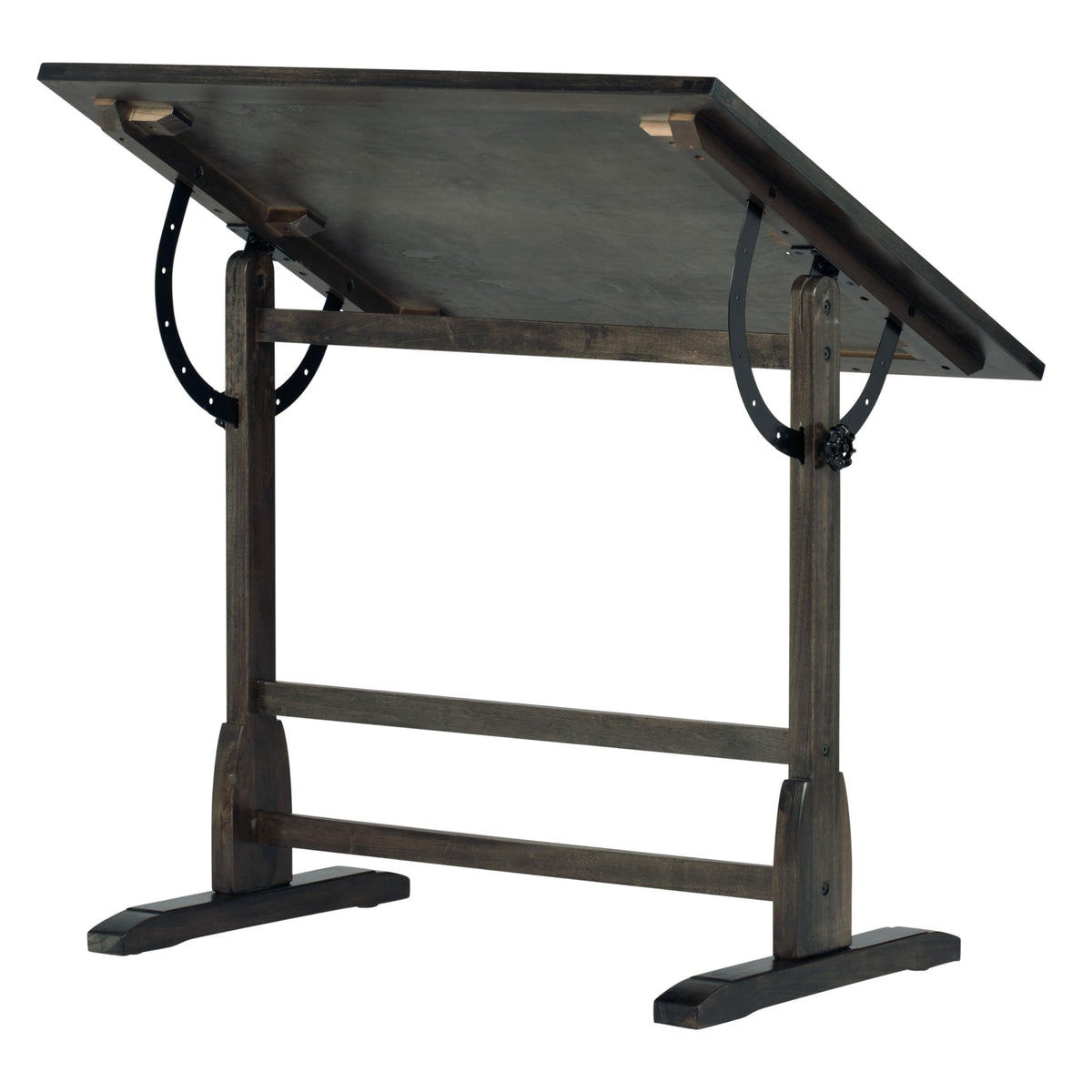 Studio Designs Vintage Drafting Table - Antique Design Solid Wood Drafting Table with Built-In Pencil Groove and Pencil Ledge - Angle Adjustable Work Surface