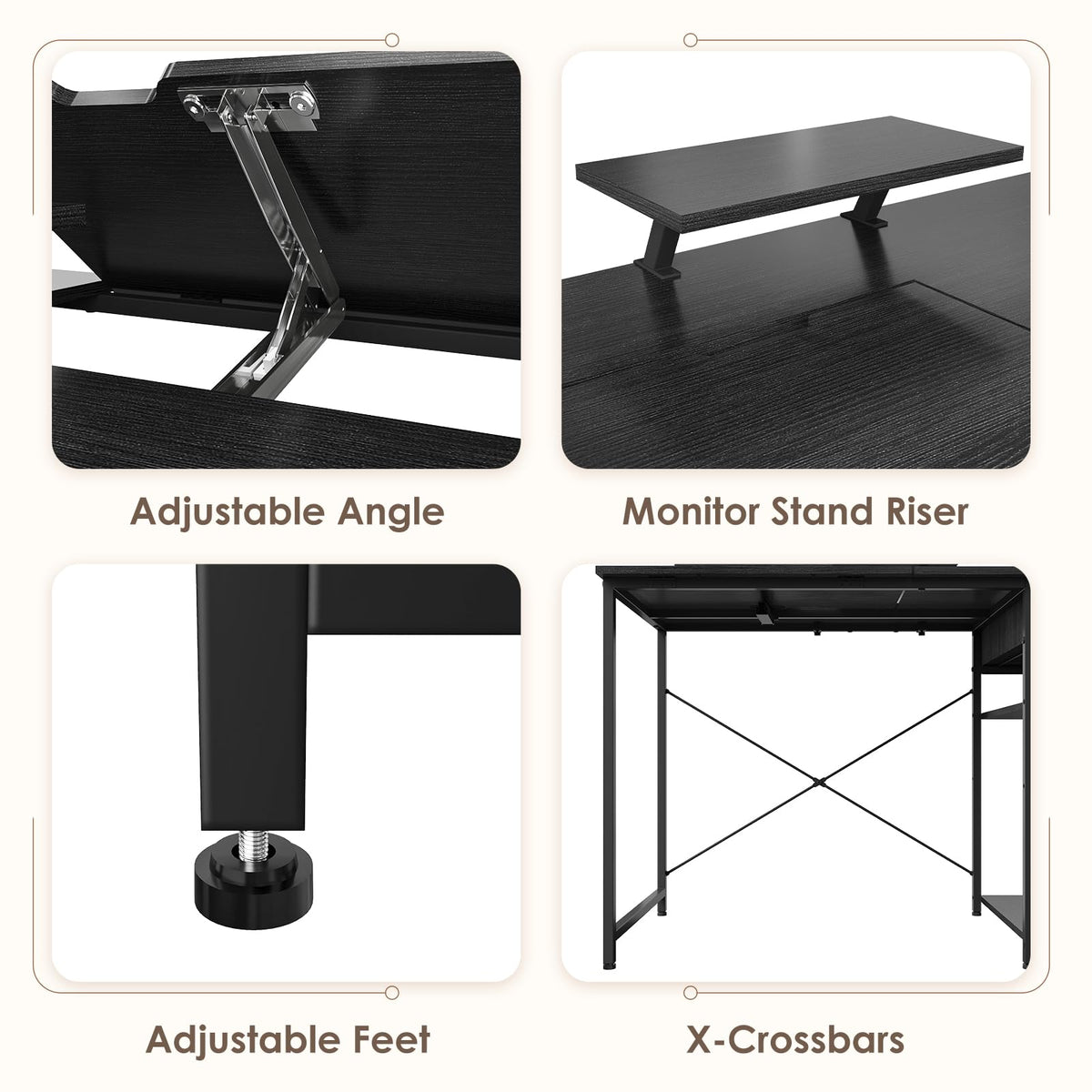 X-cosrack Adjustable Drafting Table with Storage Drawer & Monitor Stand