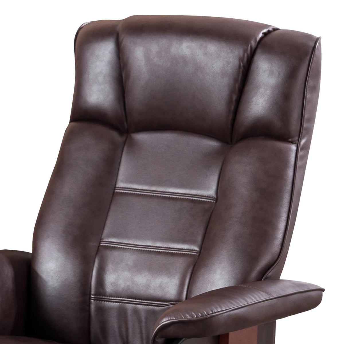 MCombo Manual Swivel Recliner with Ottoman, Faux Leather 9019