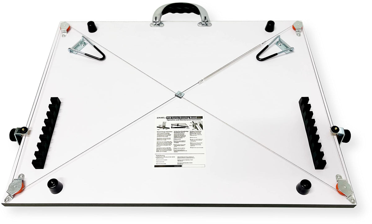 Proartek PK00015 Model PXB24 Portable Drafting Drawing Board 18" x 24"; PXB Series; Adjustable Aluminum Parallel Straightedge; Carry Handle; Architecture Tool for Students and Professionals