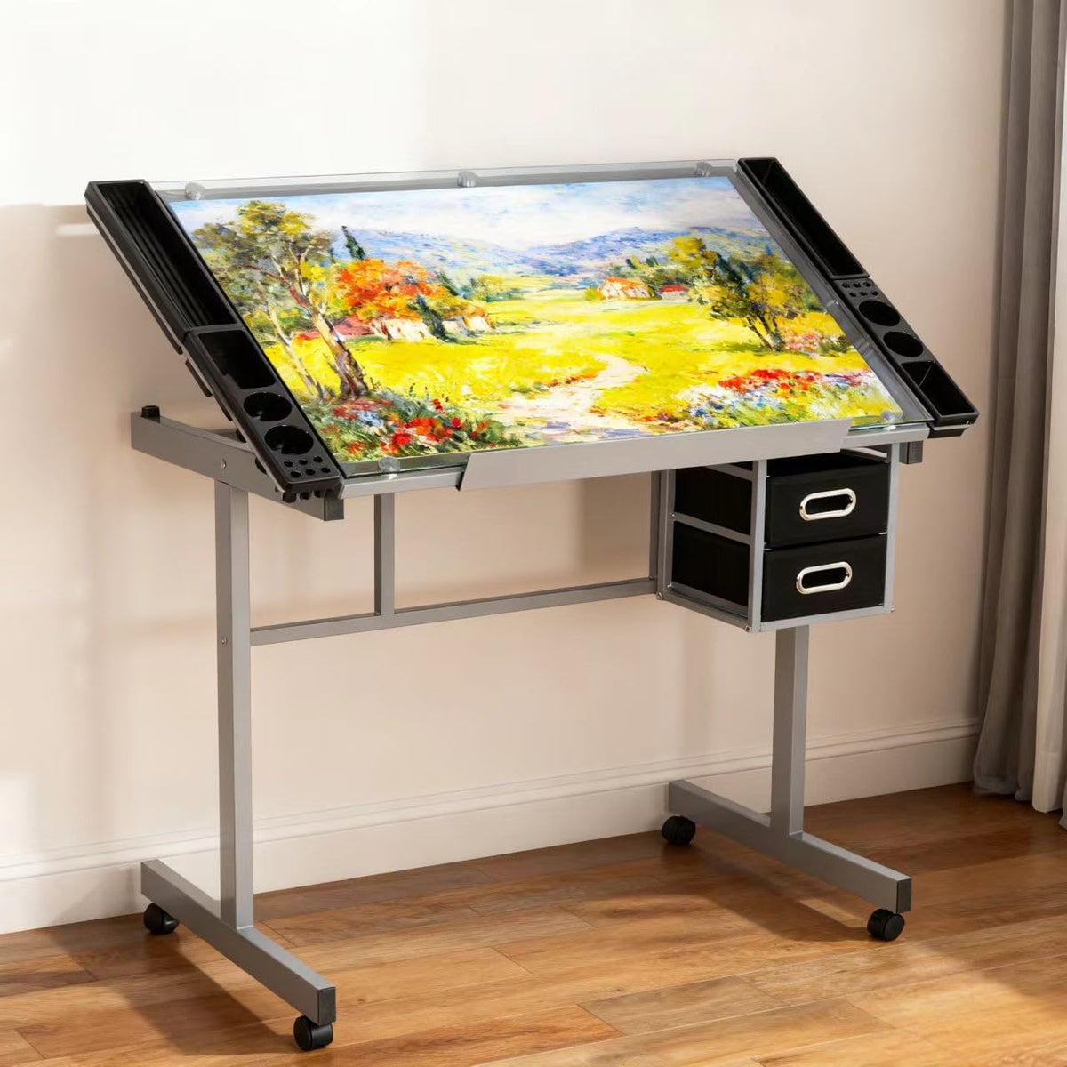 ZENY Glass Drafting Table for Artists