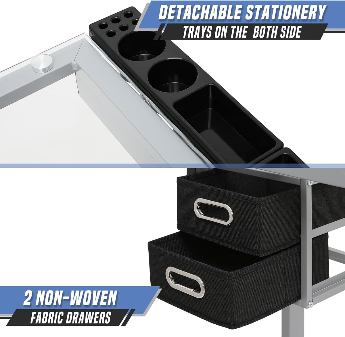 Drafting Table, Clear Glass, Angle Adjustable Top