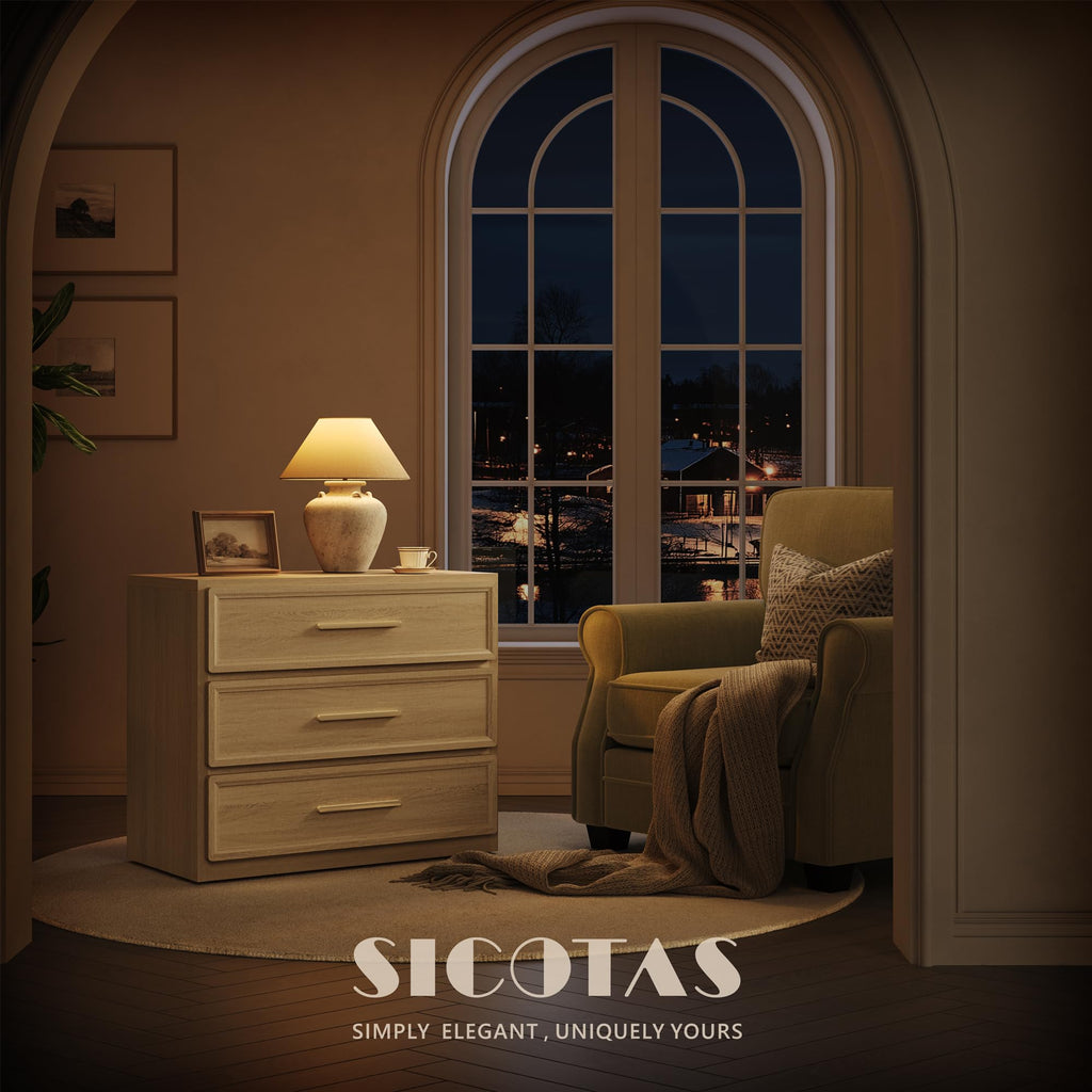 SICOTAS Oversized Night Stand Set 2 for Bedroom 31.3" Bedside Table