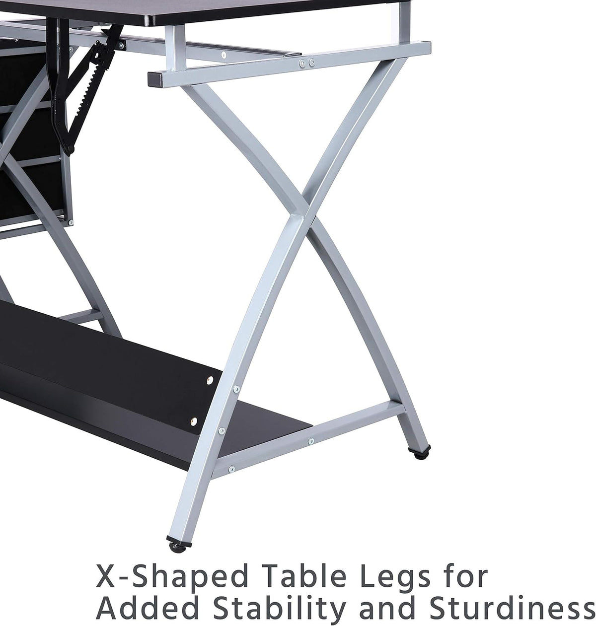 Yaheetech Drafting Table with Storage & Stool, Adjustable Art Drawing Desk