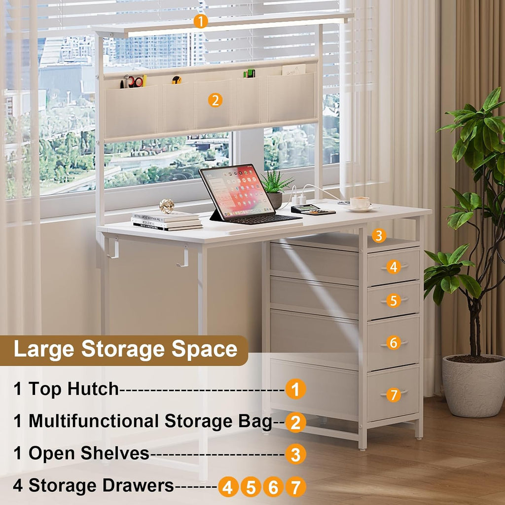 Drafting Table with Storage Drawers & Shelf Adjustable Tilting Art Craft Desk Drawing Painting Sketching Multifunctional Workstation for Home Office