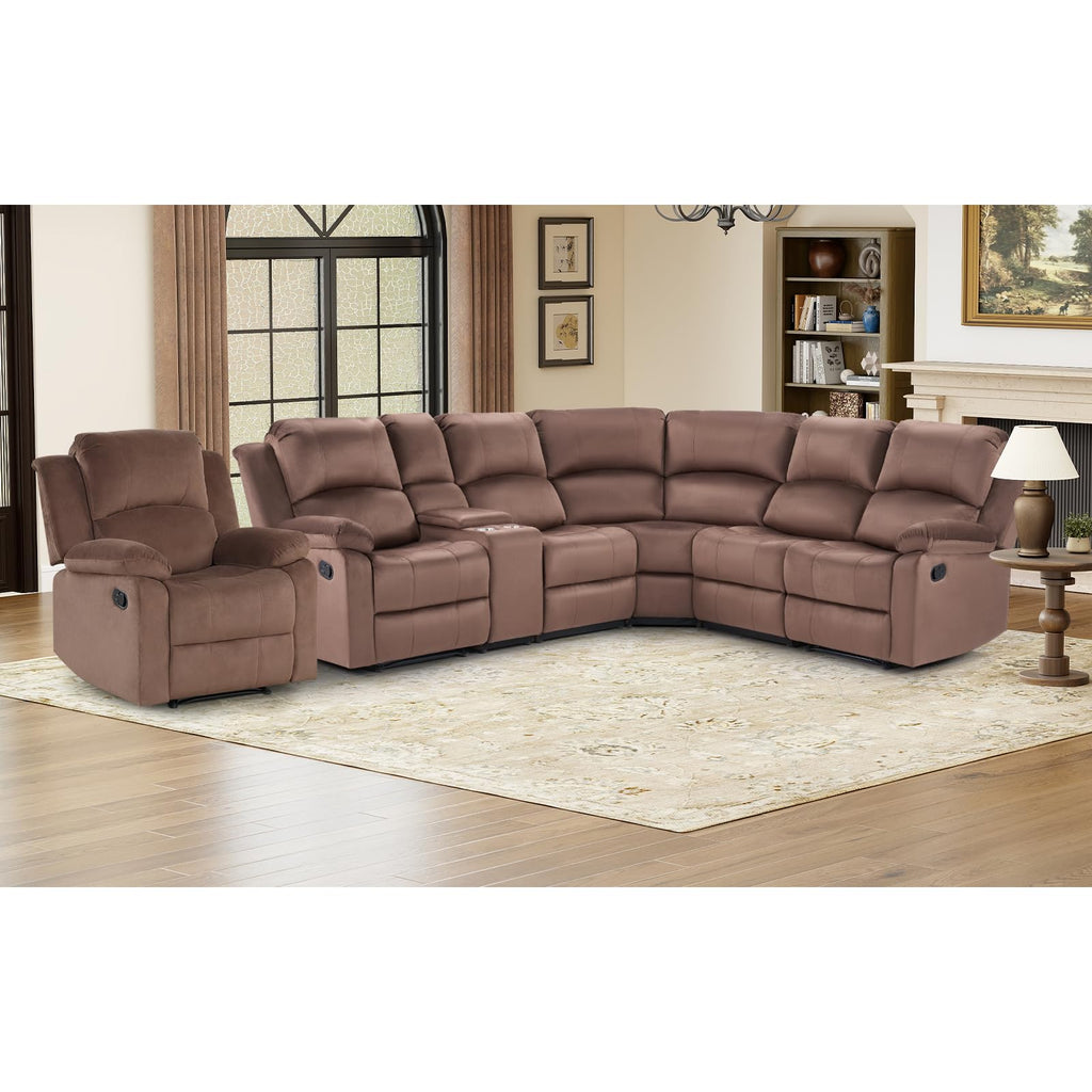 EBELLO Manual Faux Leather Reclining Couch Set for Living Room, Include 1 Recliner Chair, 1 Loveseat Sofa, Recliner Sofa Furniture Set for Home and Office, Black