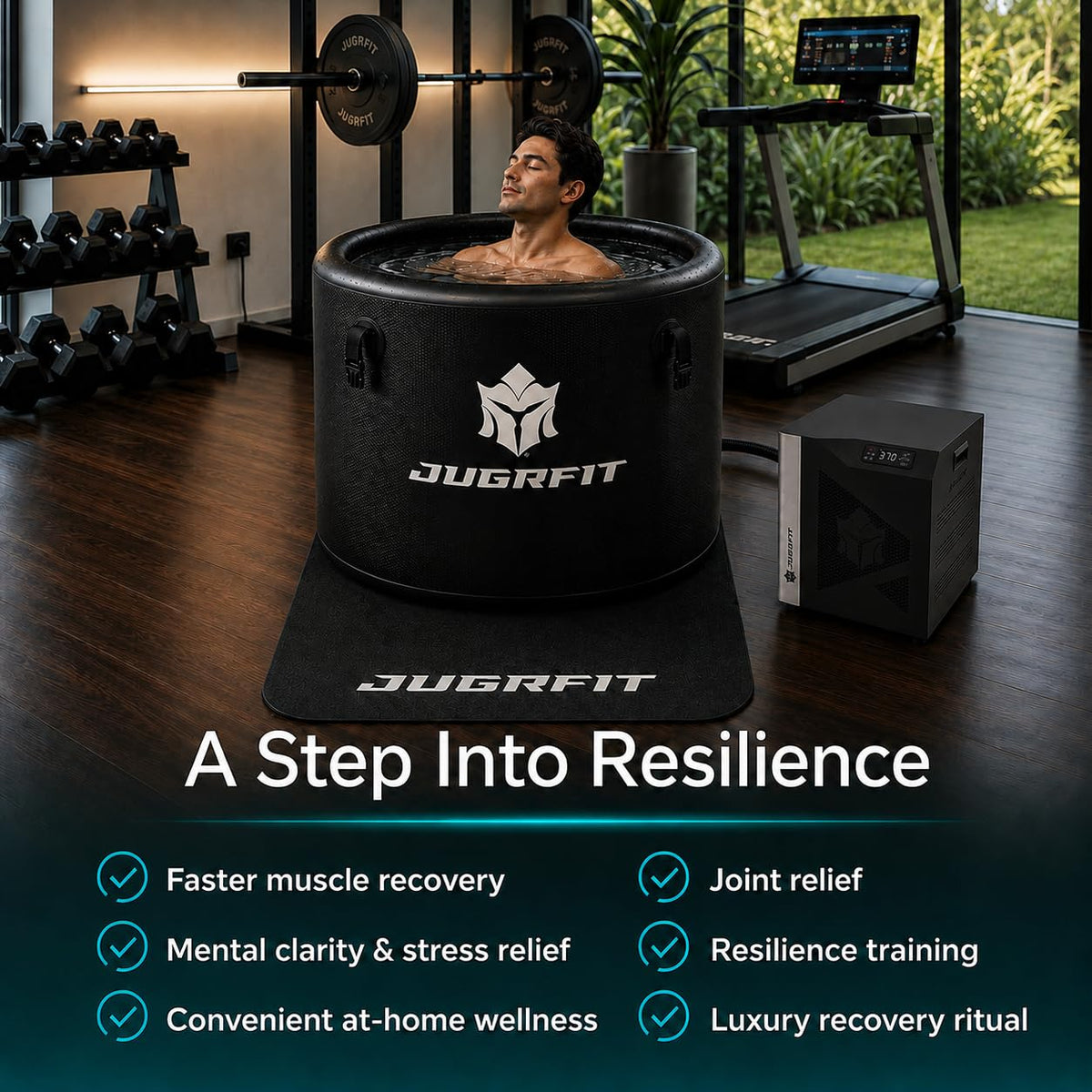121-Gallon Luxury Pro-Grade Cold Plunge Tub with 1050W Water Chiller â Ice-Free At-Home Recovery, Built-In Filtration, Weatherproof & Durable