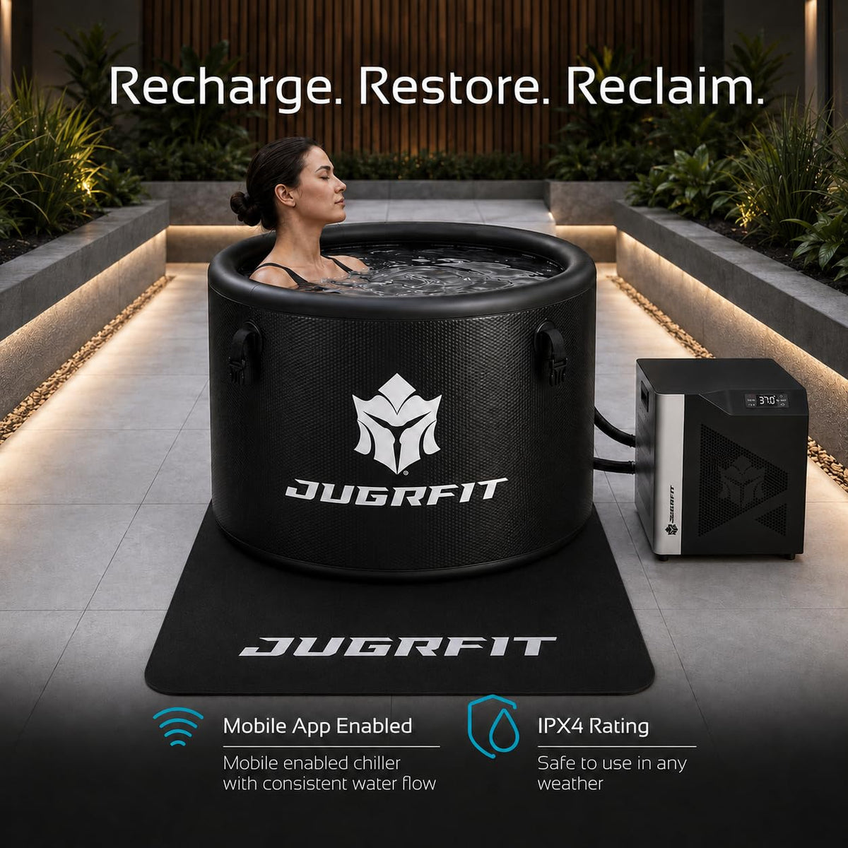 121-Gallon Luxury Pro-Grade Cold Plunge Tub with 1050W Water Chiller â Ice-Free At-Home Recovery, Built-In Filtration, Weatherproof & Durable