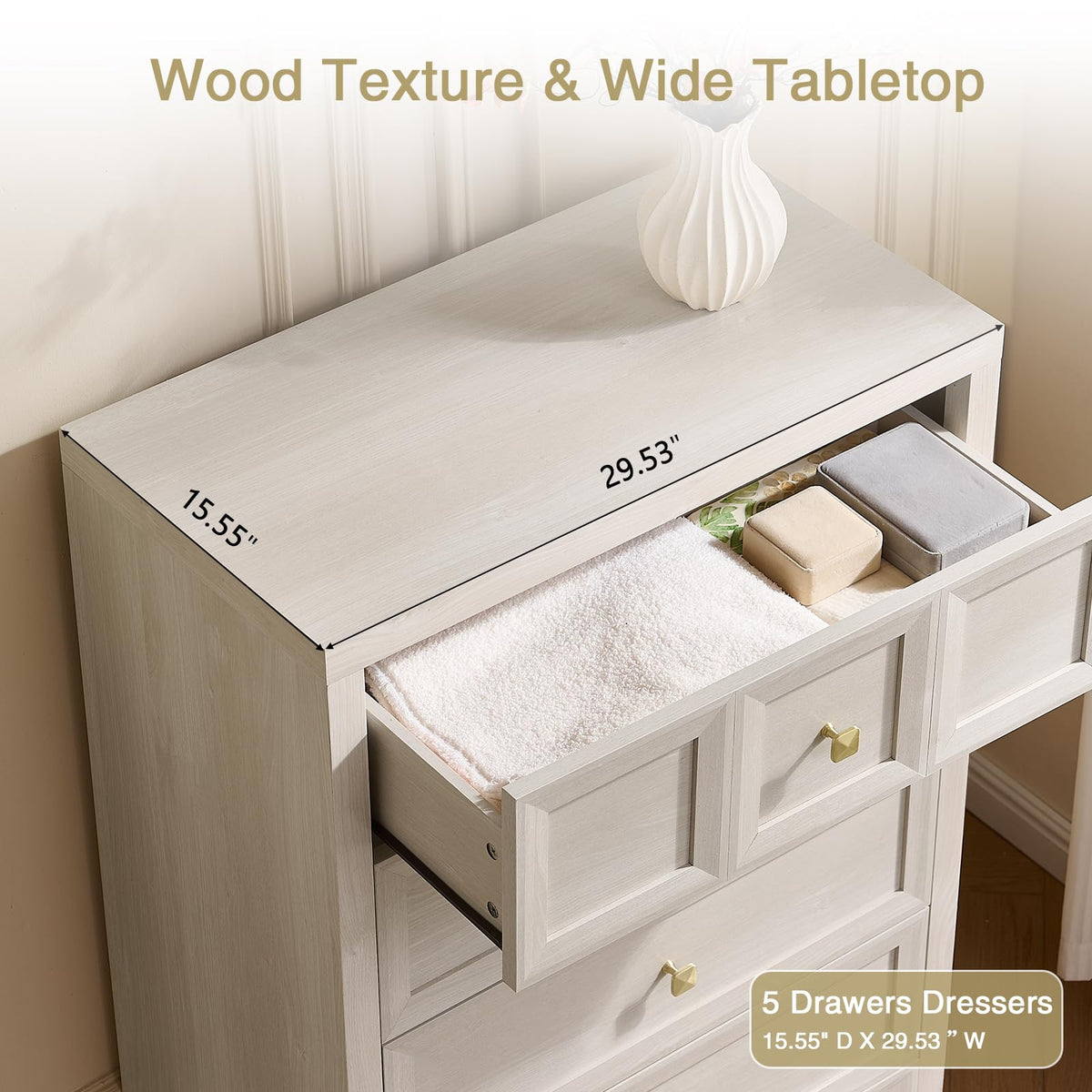 3 Drawers Nightstand Set of 2 W/Charging Station, 30.7" W King Size Bedside Table with 3 Drawers, Accent End Table W/Large Storage, Modern Wood Side Table for Bedroom,Office (2 Pieces, Gray Black)