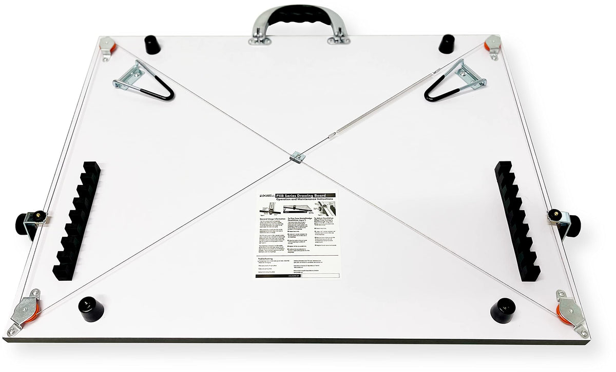 Proartek PK00015 Model PXB24 Portable Drafting Drawing Board 18" x 24"; PXB Series; Adjustable Aluminum Parallel Straightedge; Carry Handle; Architecture Tool for Students and Professionals