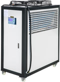 VEVOR Air Cooled Water Chiller, 5 Ton Portable, 5HP/3.75KW Compressor Motor, 53L Capacity Stainless Steel Water Tank, Finned Condenser with Micro-Computer Control, Industrial Chiller for Cooling Water