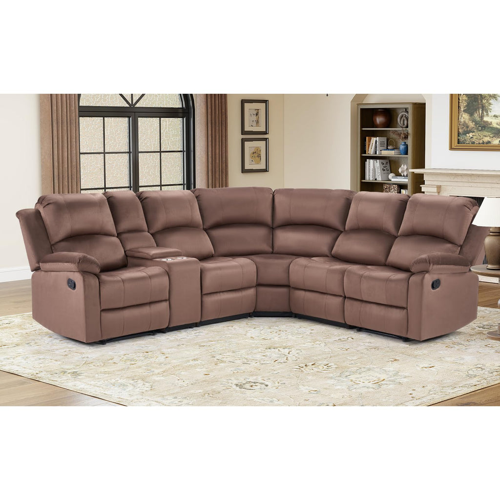 EBELLO Manual Faux Leather Reclining Couch Set for Living Room, Include 1 Recliner Chair, 1 Loveseat Sofa, Recliner Sofa Furniture Set for Home and Office, Black