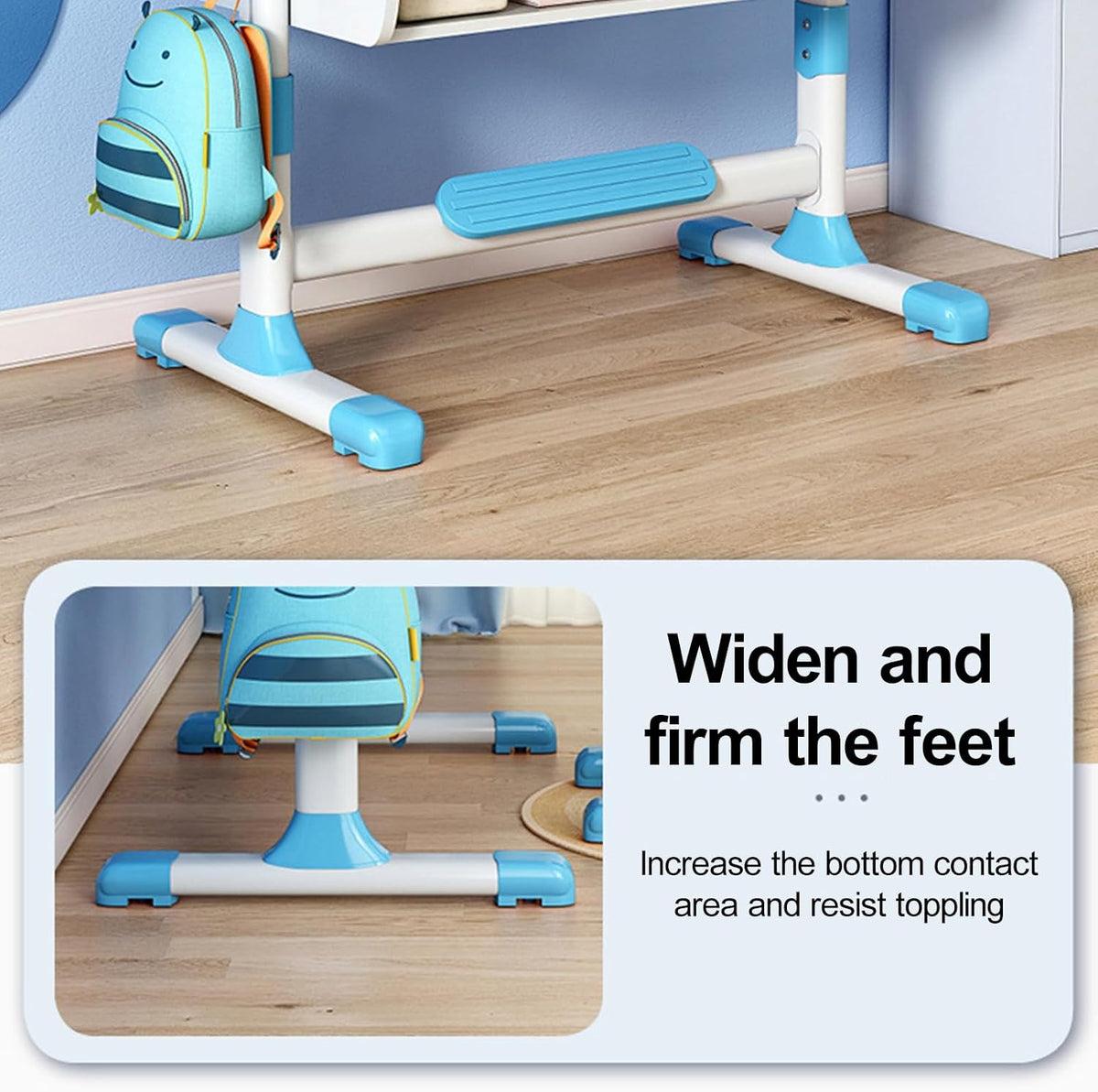 Kids Study Desk and Chair Set for 3-18 Years, Adjustable Height