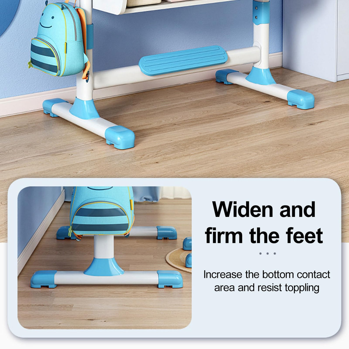 Kids Study Desk and Chair Set for 3-18 Years, Adjustable Height
