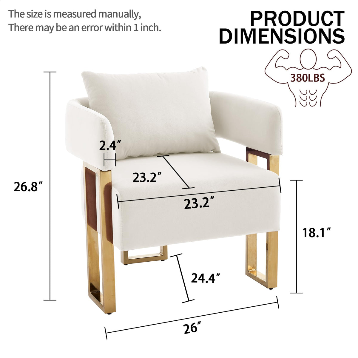 YISHENG Modern Barrel Accent Chairs Set of 2, Living Room Side Chairs with Golden Metal Legs Soft Upholstered Reading Armchairs no Wheels for Vanity/Reception Room//Bedroom/Lounge/Office,Black Teddy